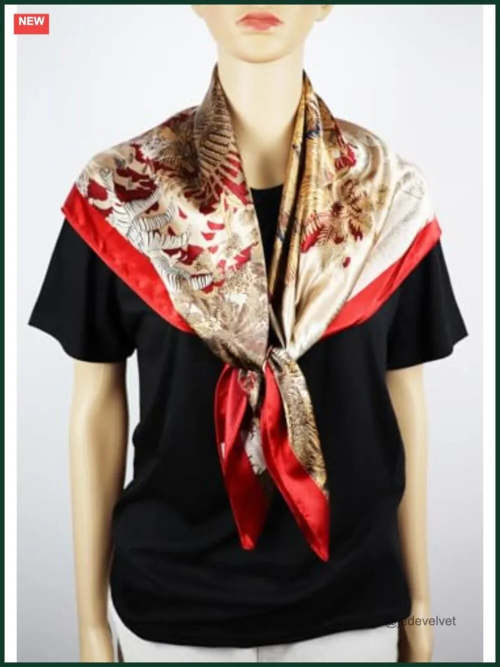 Satin Head Scarf for Women Silk Like Hair Scarf 35x35 in Square Bandana